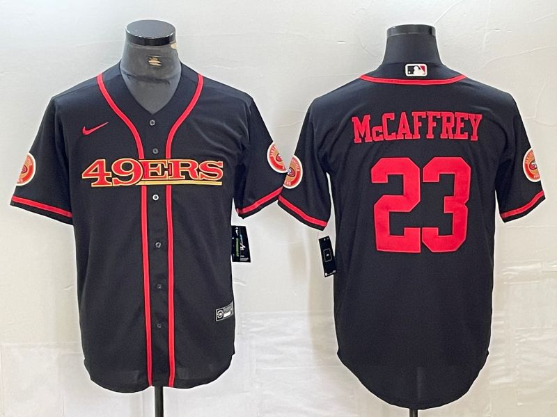 Men San Francisco 49ers #23 Mccaffrey Black 2024 Nike Vapor Untouchable Co branded NFL Jersey style 1->arizona diamondback->MLB Jersey